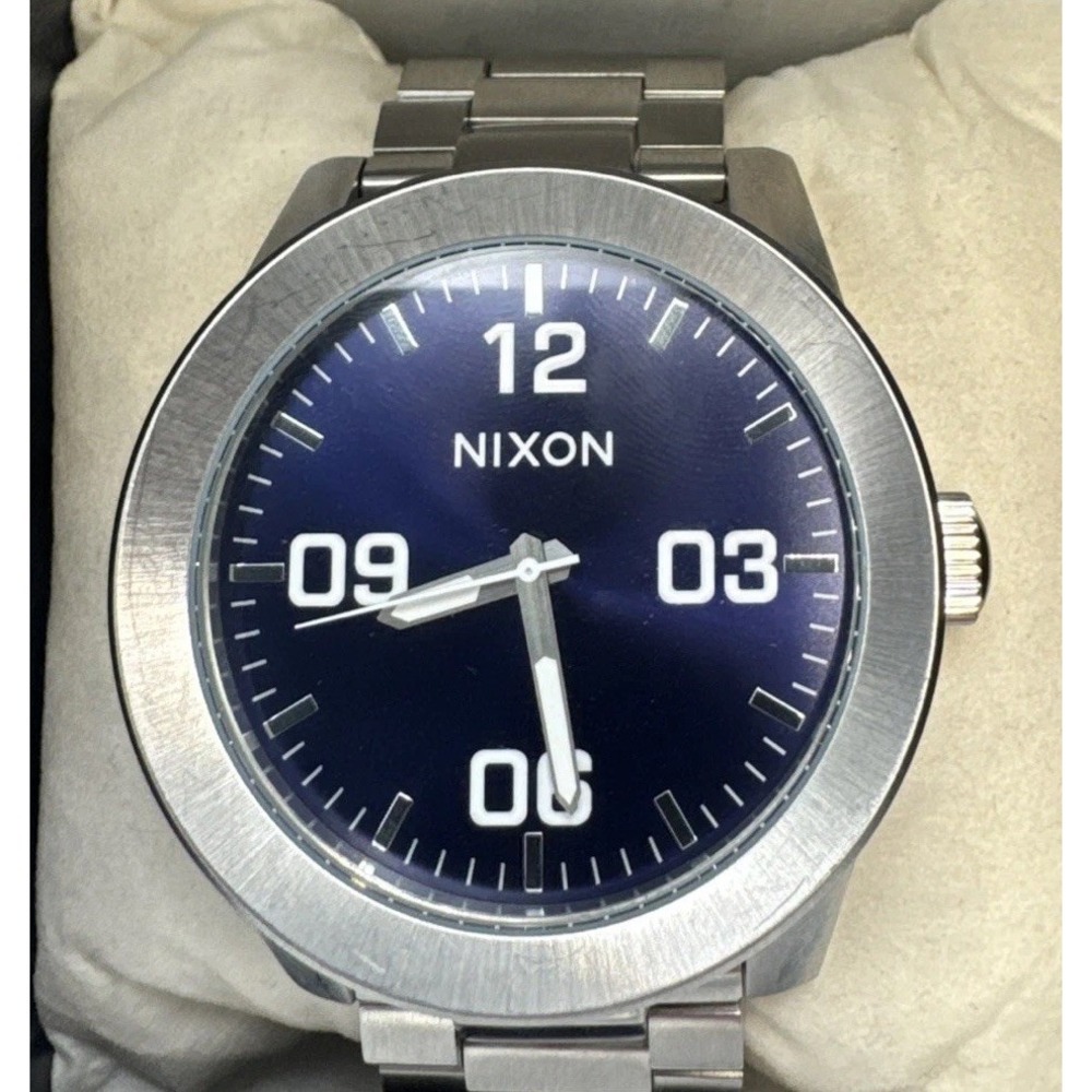 Nixon Take Charge The Corporal Watch 15A Stainless Steel 100M Rare Blue